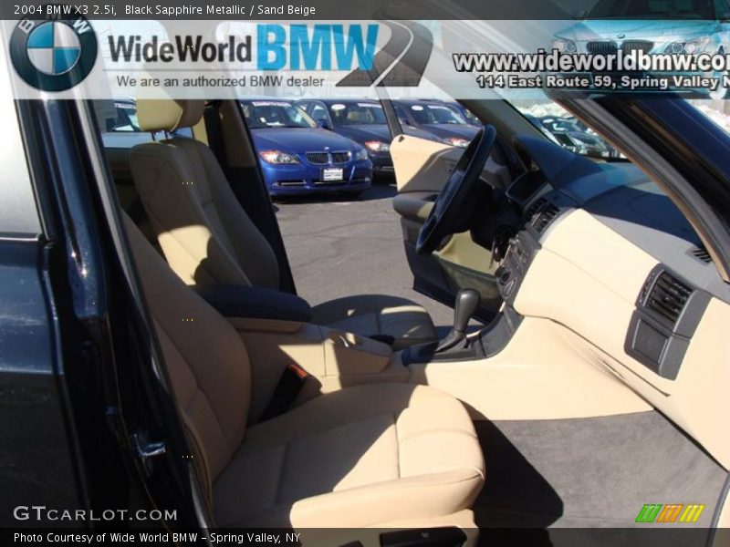 Black Sapphire Metallic / Sand Beige 2004 BMW X3 2.5i