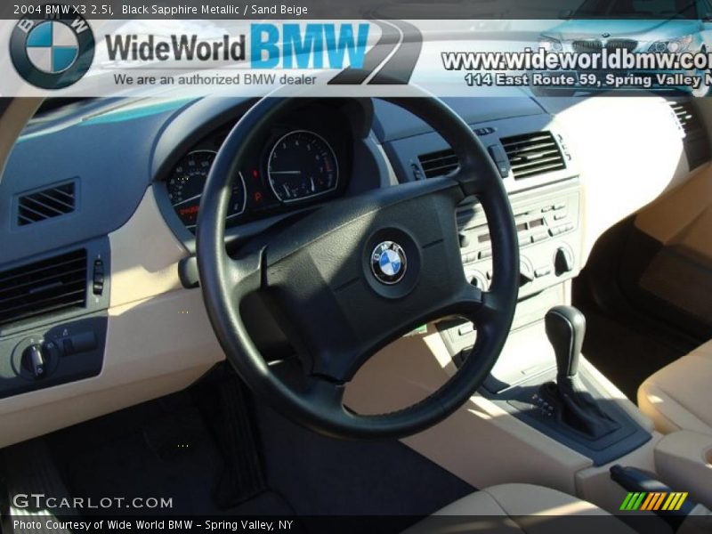 Black Sapphire Metallic / Sand Beige 2004 BMW X3 2.5i