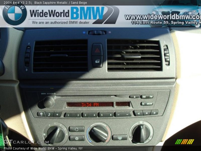 Black Sapphire Metallic / Sand Beige 2004 BMW X3 2.5i