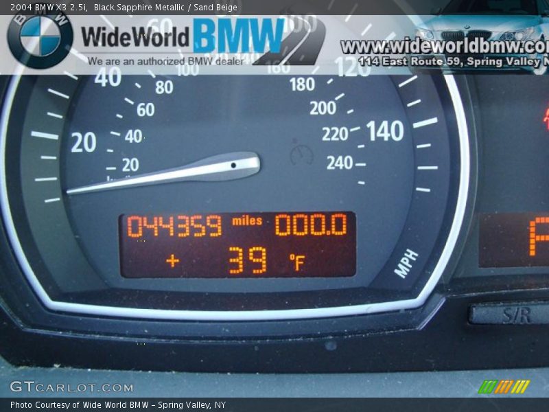 Black Sapphire Metallic / Sand Beige 2004 BMW X3 2.5i