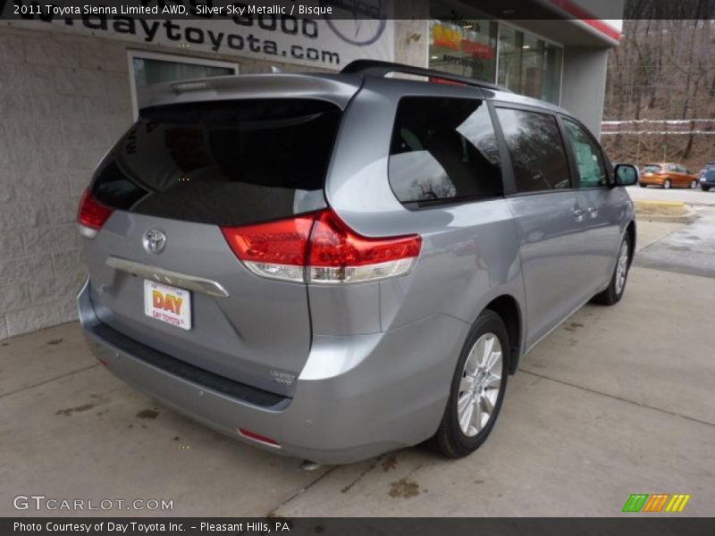 Silver Sky Metallic / Bisque 2011 Toyota Sienna Limited AWD