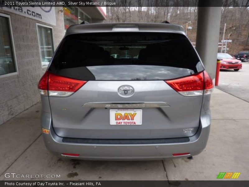 Silver Sky Metallic / Bisque 2011 Toyota Sienna Limited AWD