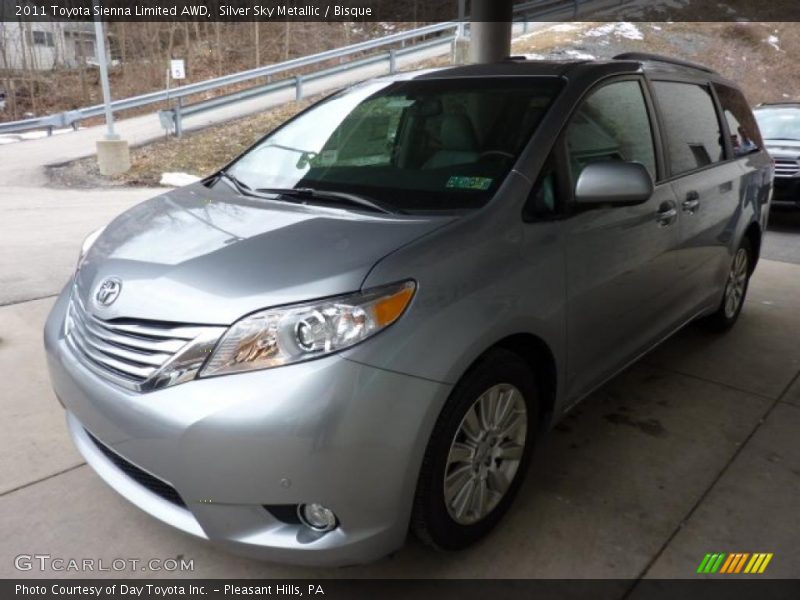 Silver Sky Metallic / Bisque 2011 Toyota Sienna Limited AWD
