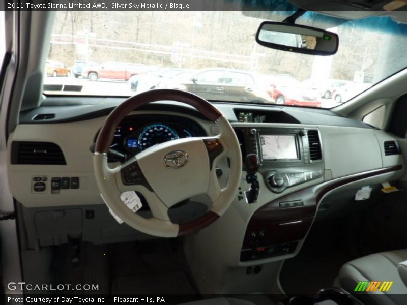 Silver Sky Metallic / Bisque 2011 Toyota Sienna Limited AWD