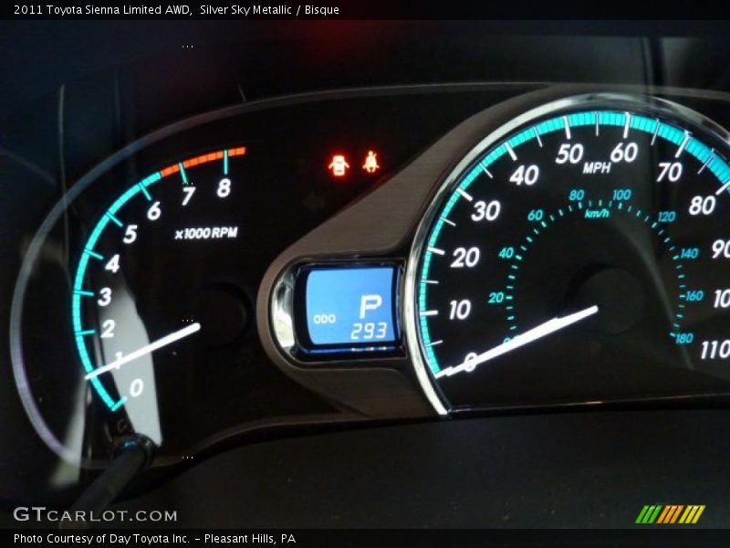 Silver Sky Metallic / Bisque 2011 Toyota Sienna Limited AWD