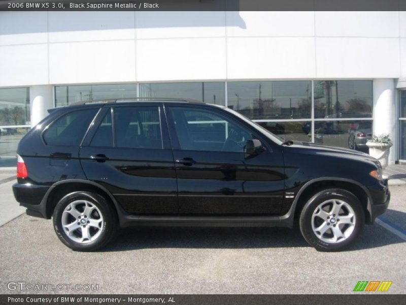 Black Sapphire Metallic / Black 2006 BMW X5 3.0i