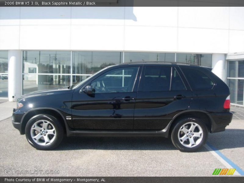 Black Sapphire Metallic / Black 2006 BMW X5 3.0i