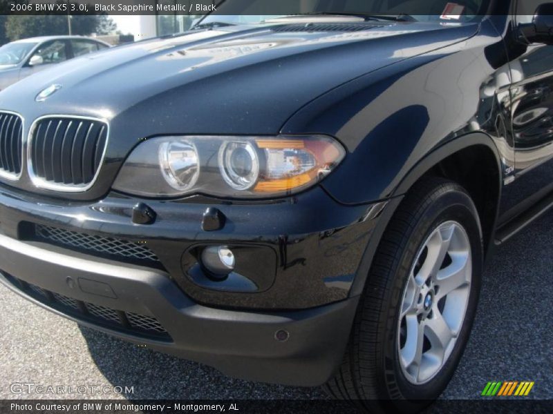 Black Sapphire Metallic / Black 2006 BMW X5 3.0i