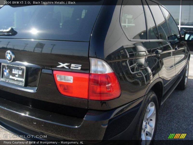 Black Sapphire Metallic / Black 2006 BMW X5 3.0i