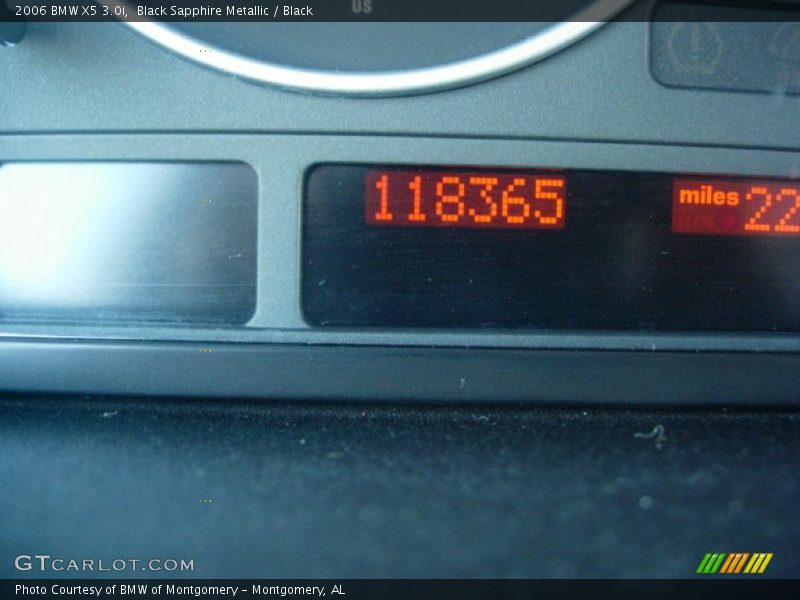 Black Sapphire Metallic / Black 2006 BMW X5 3.0i