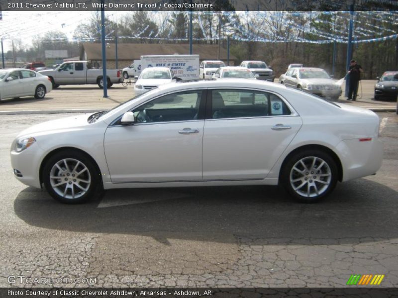 White Diamond Tricoat / Cocoa/Cashmere 2011 Chevrolet Malibu LTZ