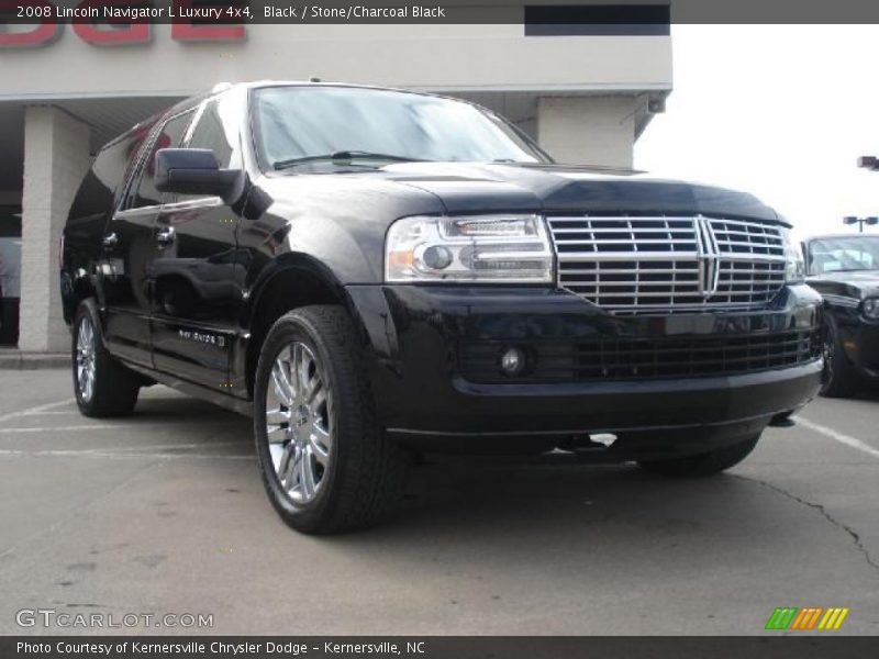 Black / Stone/Charcoal Black 2008 Lincoln Navigator L Luxury 4x4