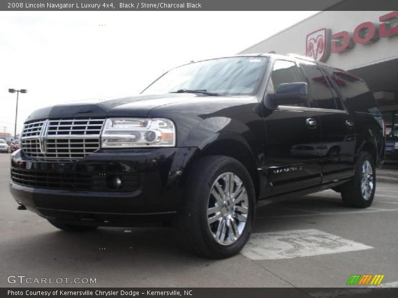 Black / Stone/Charcoal Black 2008 Lincoln Navigator L Luxury 4x4