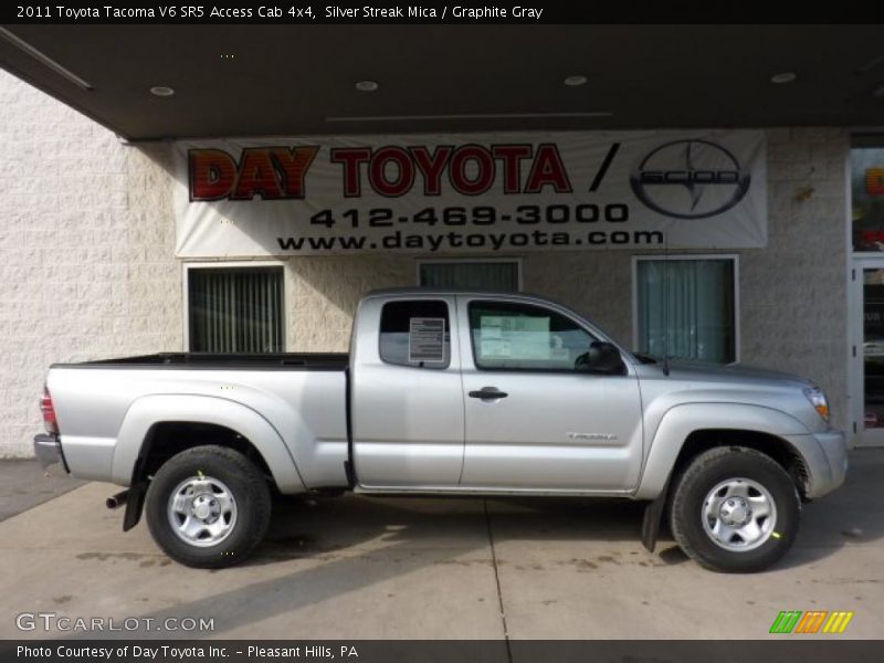 Silver Streak Mica / Graphite Gray 2011 Toyota Tacoma V6 SR5 Access Cab 4x4