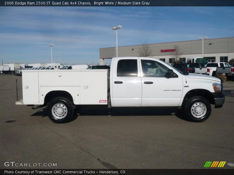 Bright White / Medium Slate Gray 2006 Dodge Ram 2500 ST Quad Cab 4x4 Chassis