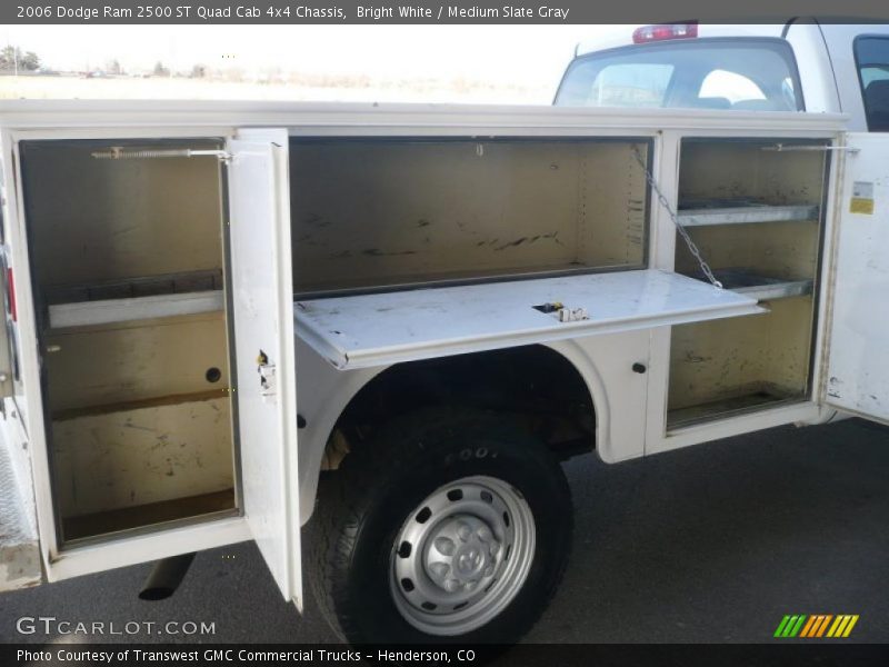 Bright White / Medium Slate Gray 2006 Dodge Ram 2500 ST Quad Cab 4x4 Chassis