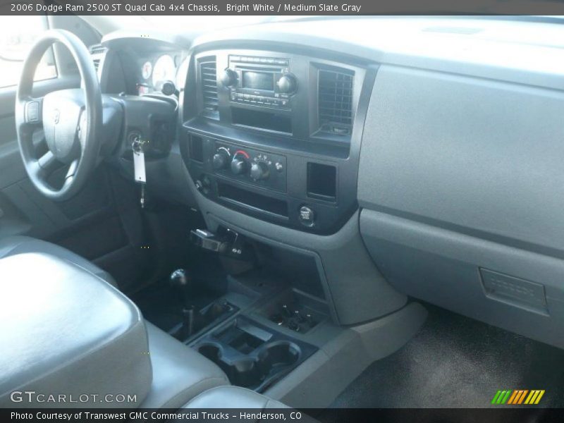 Bright White / Medium Slate Gray 2006 Dodge Ram 2500 ST Quad Cab 4x4 Chassis