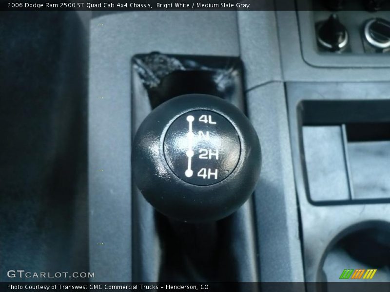 Bright White / Medium Slate Gray 2006 Dodge Ram 2500 ST Quad Cab 4x4 Chassis
