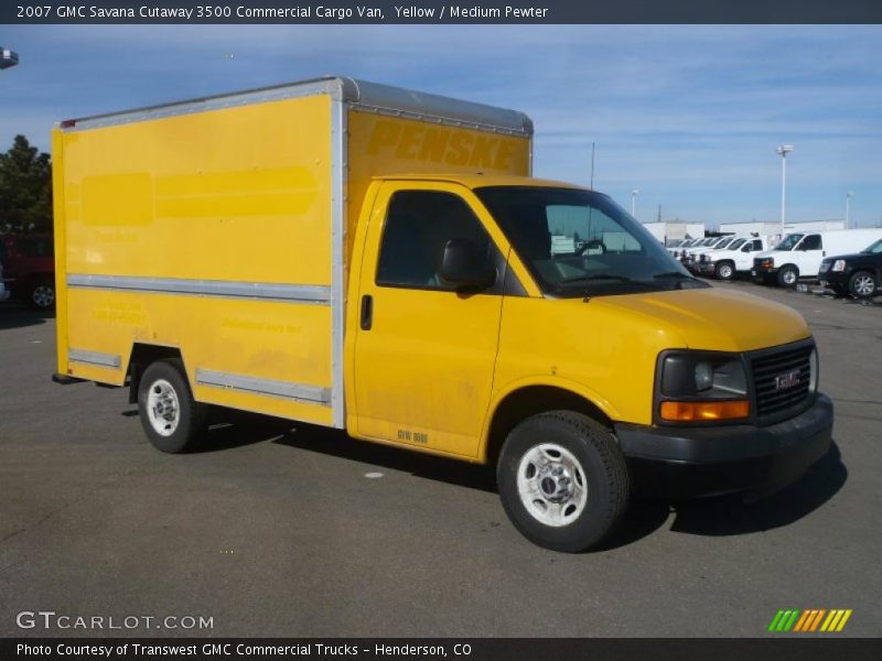 Yellow / Medium Pewter 2007 GMC Savana Cutaway 3500 Commercial Cargo Van
