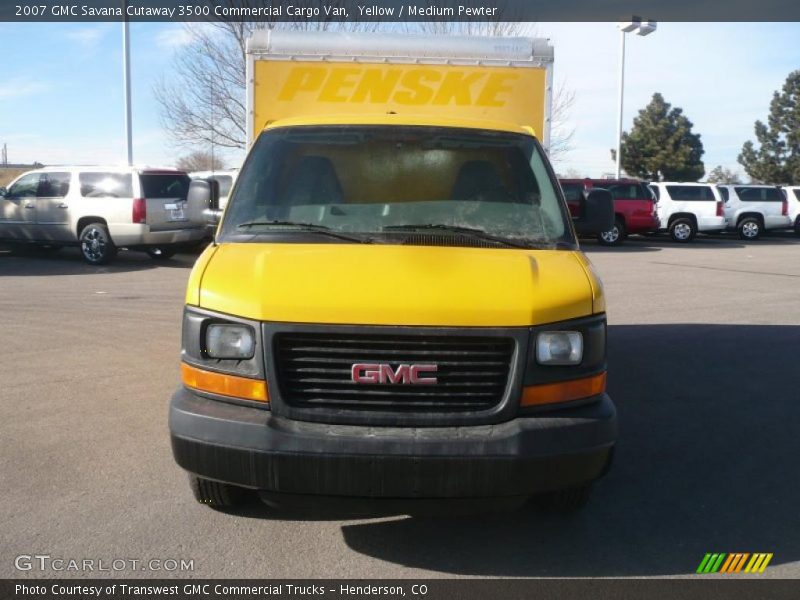Yellow / Medium Pewter 2007 GMC Savana Cutaway 3500 Commercial Cargo Van