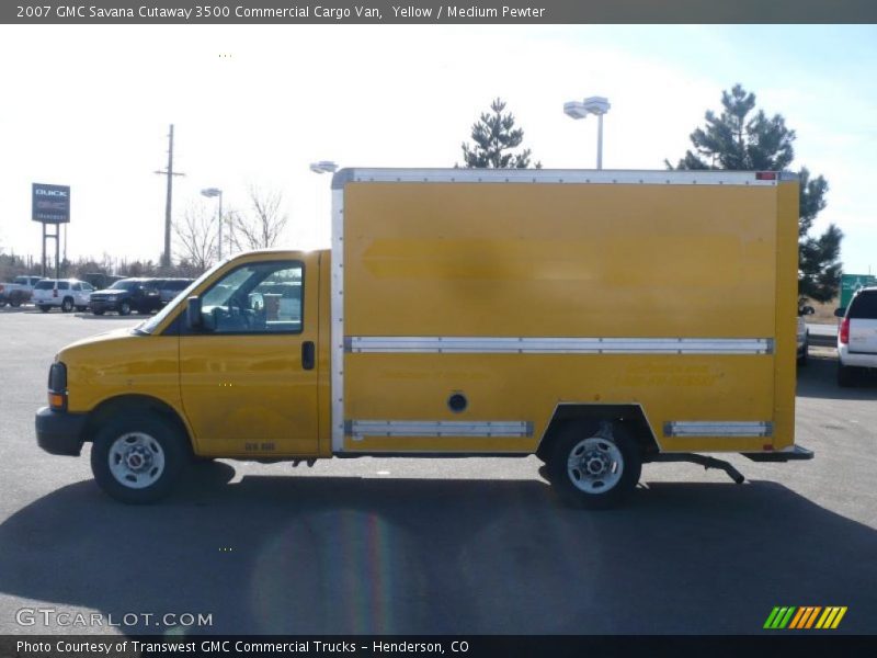 Yellow / Medium Pewter 2007 GMC Savana Cutaway 3500 Commercial Cargo Van