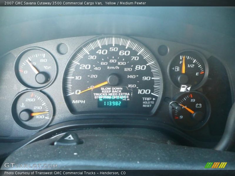 Yellow / Medium Pewter 2007 GMC Savana Cutaway 3500 Commercial Cargo Van