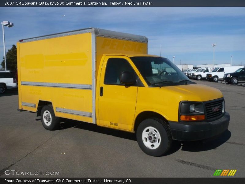 Yellow / Medium Pewter 2007 GMC Savana Cutaway 3500 Commercial Cargo Van