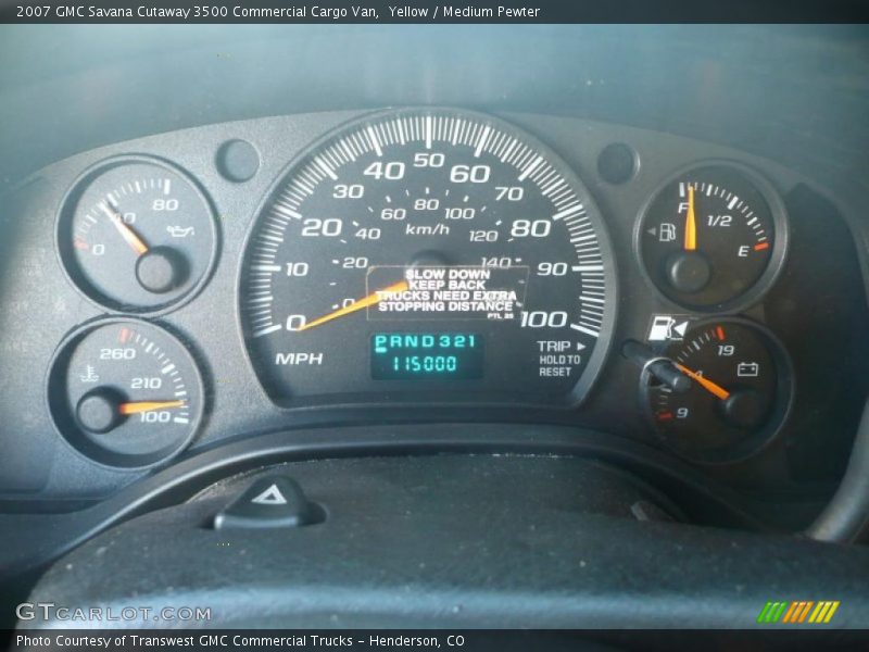 Yellow / Medium Pewter 2007 GMC Savana Cutaway 3500 Commercial Cargo Van