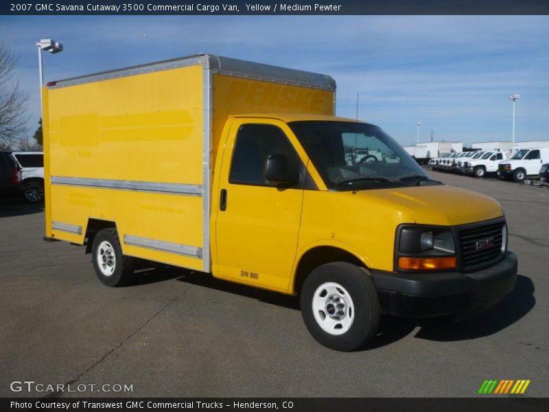Yellow / Medium Pewter 2007 GMC Savana Cutaway 3500 Commercial Cargo Van