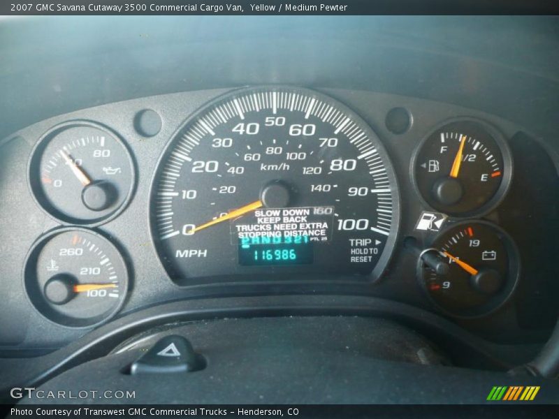 Yellow / Medium Pewter 2007 GMC Savana Cutaway 3500 Commercial Cargo Van