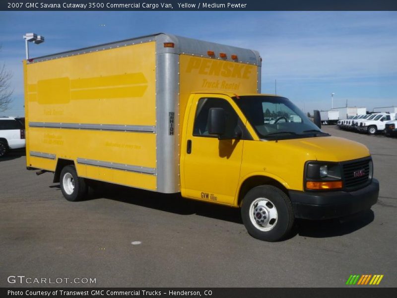 Yellow / Medium Pewter 2007 GMC Savana Cutaway 3500 Commercial Cargo Van