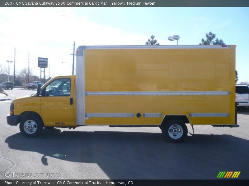Yellow / Medium Pewter 2007 GMC Savana Cutaway 3500 Commercial Cargo Van