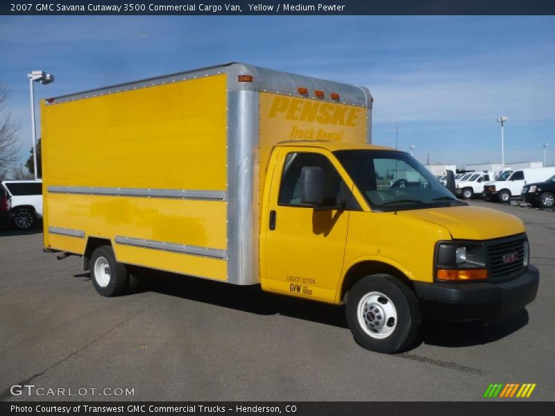 Yellow / Medium Pewter 2007 GMC Savana Cutaway 3500 Commercial Cargo Van