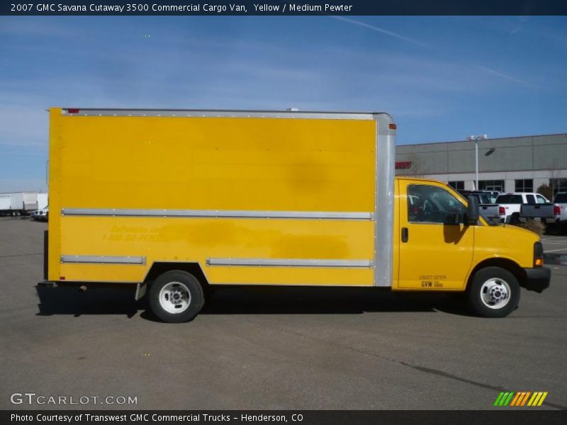 Yellow / Medium Pewter 2007 GMC Savana Cutaway 3500 Commercial Cargo Van