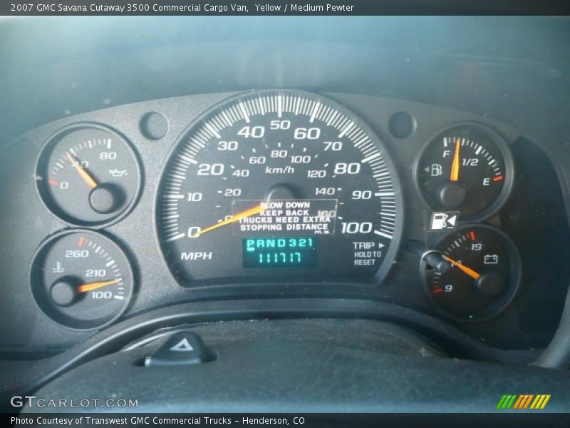 Yellow / Medium Pewter 2007 GMC Savana Cutaway 3500 Commercial Cargo Van