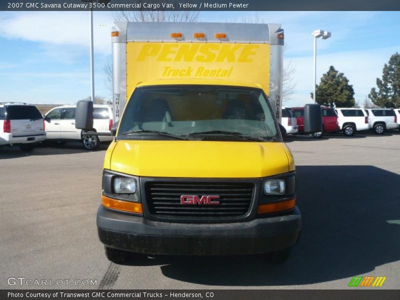 Yellow / Medium Pewter 2007 GMC Savana Cutaway 3500 Commercial Cargo Van