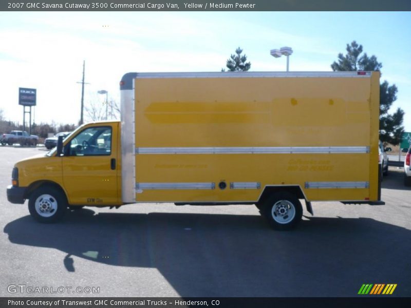 Yellow / Medium Pewter 2007 GMC Savana Cutaway 3500 Commercial Cargo Van