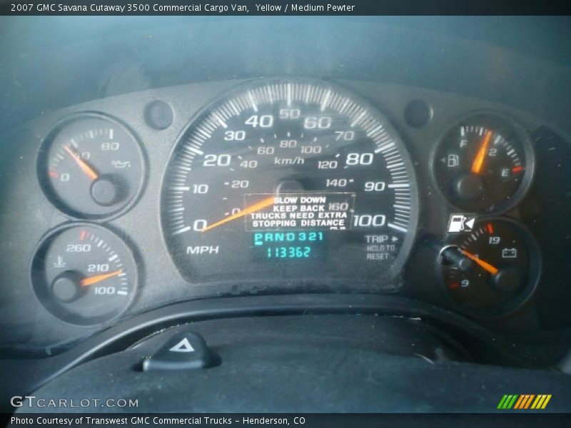 Yellow / Medium Pewter 2007 GMC Savana Cutaway 3500 Commercial Cargo Van