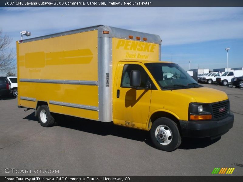 Yellow / Medium Pewter 2007 GMC Savana Cutaway 3500 Commercial Cargo Van