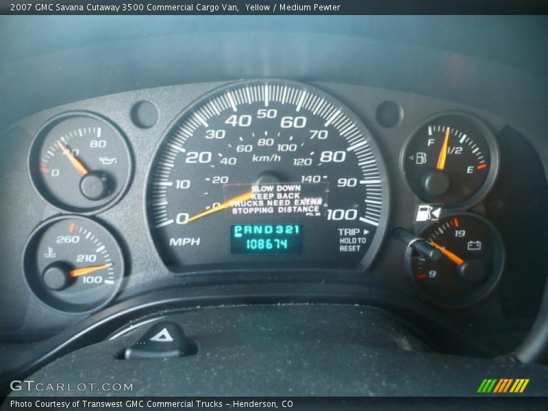 Yellow / Medium Pewter 2007 GMC Savana Cutaway 3500 Commercial Cargo Van