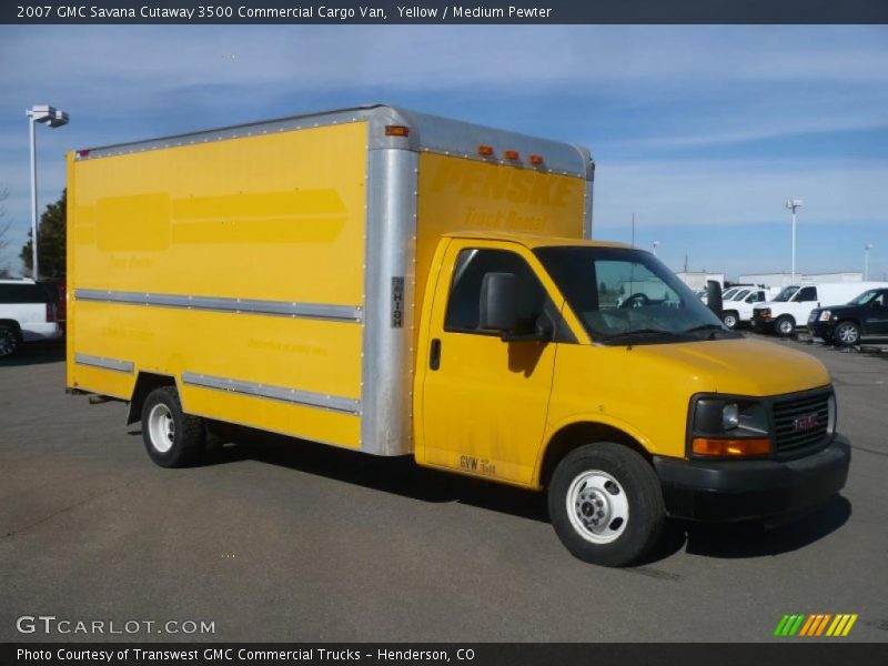 Yellow / Medium Pewter 2007 GMC Savana Cutaway 3500 Commercial Cargo Van