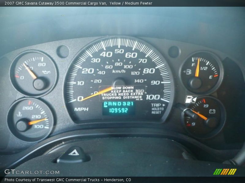 Yellow / Medium Pewter 2007 GMC Savana Cutaway 3500 Commercial Cargo Van