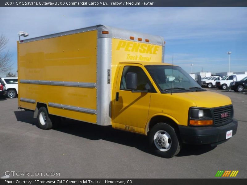  2007 Savana Cutaway 3500 Commercial Cargo Van Yellow