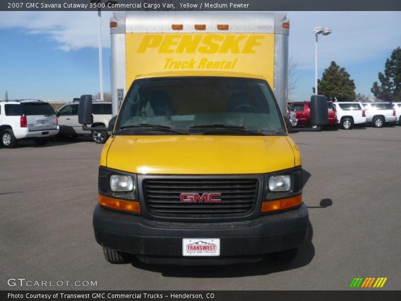 Yellow / Medium Pewter 2007 GMC Savana Cutaway 3500 Commercial Cargo Van