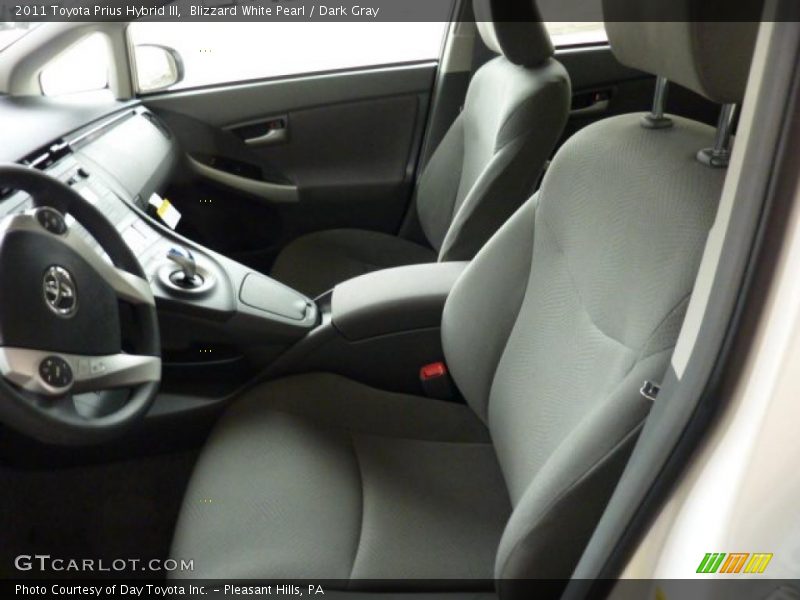 Blizzard White Pearl / Dark Gray 2011 Toyota Prius Hybrid III