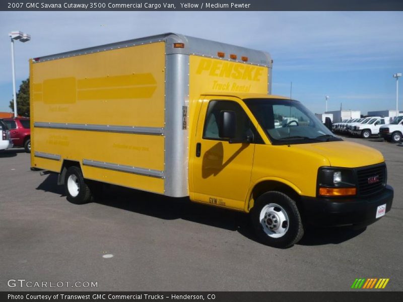 Yellow / Medium Pewter 2007 GMC Savana Cutaway 3500 Commercial Cargo Van