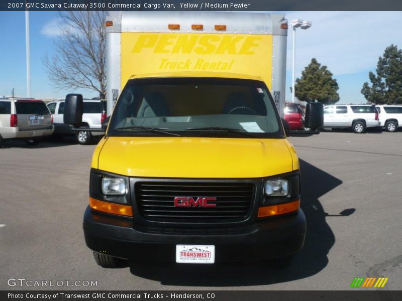 Yellow / Medium Pewter 2007 GMC Savana Cutaway 3500 Commercial Cargo Van