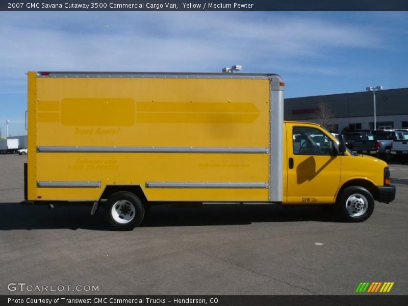 Yellow / Medium Pewter 2007 GMC Savana Cutaway 3500 Commercial Cargo Van