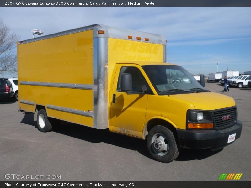 Yellow / Medium Pewter 2007 GMC Savana Cutaway 3500 Commercial Cargo Van