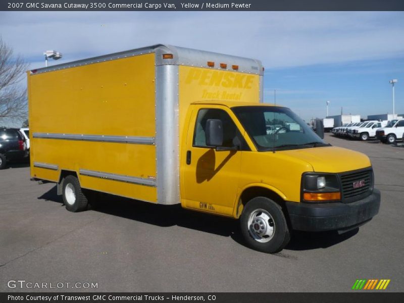 Yellow / Medium Pewter 2007 GMC Savana Cutaway 3500 Commercial Cargo Van